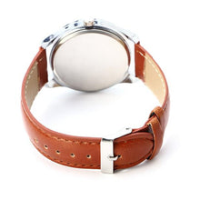 Fashion Stainless Steel LeatherDate Clock Men's Military Sport Analog Quartz Wrist Watch Calendar Relogio Masculino J4U66