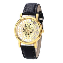 watch man women Cool Design Luxury Unisex Women Hollow Dial Watch Leather Roman Quartz Wrist watches Relogio Masculino J4U66