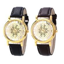 watch man women Cool Design Luxury Unisex Women Hollow Dial Watch Leather Roman Quartz Wrist watches Relogio Masculino J4U66