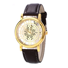 watch man women Cool Design Luxury Unisex Women Hollow Dial Watch Leather Roman Quartz Wrist watches Relogio Masculino J4U66