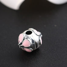 daisy enameled clip bead5 sterling silver jewelry charms beads for 3mm bracelet bangle diy beads for jewelry making J4U66