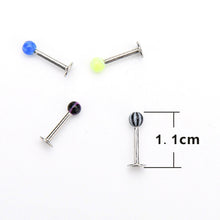 Delicate Stylish Stainless Steel Ball Top Lip Studs Ear Rings Tragus Body Piercing 10 Pcs J4U66