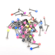 Delicate Stylish Stainless Steel Ball Top Lip Studs Ear Rings Tragus Body Piercing 10 Pcs J4U66