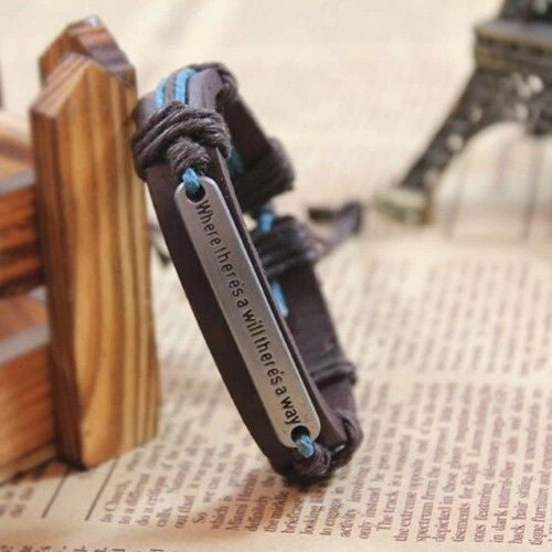 Derlicate Jewelry Men Charm Bracelet Faux Leather Bracelets Wristband Women Man Bracelets J4U66