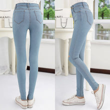 jeans womens denim hollow out strech blue black skinny high waist denim pencil pants plus size J4U66