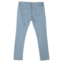 jeans womens denim hollow out strech blue black skinny high waist denim pencil pants plus size J4U66