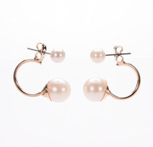 Double Pearl Earrings For Ladies Wedding Jewelry Style Women Stud Earrings J4U66