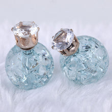 Double Side Ball Crystal Pearl Pattern Stud Earrings For Women Brincos 8 Colors Women Earring Jewelry J4U66