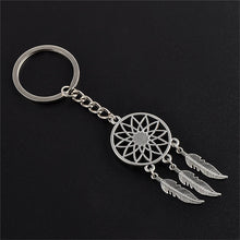 Dream Catcher Feather Tassels Tone Key Chain Silver Color Keyring Keychain Gift For Women s J4U66