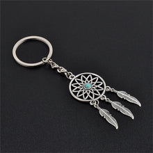 Dream Catcher Feather Tassels Tone Key Chain Silver Color Keyring Keychain Gift For Women s J4U66