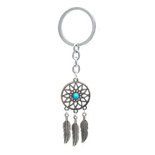 Dream Catcher Feather Tassels Tone Key Chain Silver Color Keyring Keychain Gift For Women s J4U66
