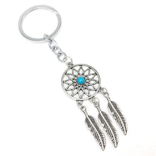Dream Catcher Feather Tassels Tone Key Chain Silver Color Keyring Keychain Gift For Women s J4U66
