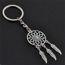 Dream Catcher Feather Tassels Tone Key Chain Silver Color Keyring Keychain Gift For Women s J4U66