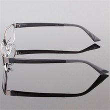 Durable Men Eyewear Metal Frame Half Rim Chic Design Clear Lens Eye Glasses FrameJFY66