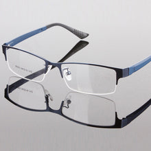Durable Men Eyewear Metal Frame Half Rim Chic Design Clear Lens Eye Glasses FrameJFY66