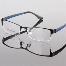 Durable Men Eyewear Metal Frame Half Rim Chic Design Clear Lens Eye Glasses FrameJFY66
