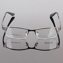 Durable Men Eyewear Metal Frame Half Rim Chic Design Clear Lens Eye Glasses FrameJFY66