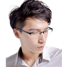 Durable Men Eyewear Metal Frame Half Rim Chic Design Clear Lens Eye Glasses FrameJFY66