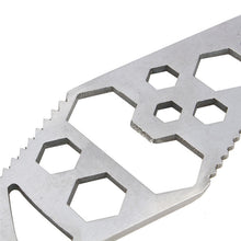 EDC Multifunction Bottle Opener Wrench Screwdriver Saw Blade Ruler Key Chain Outdoor Survival Hiking Portable Pocket Multi Tool J4U66