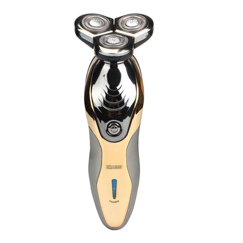 EU plug Fashion Design Portable 3 in 1 3D Men Rechargeable Cordless Rotary Electric Shaver Hair Mustache Razor Home  J4U66
