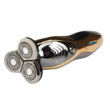 EU plug Fashion Design Portable 3 in 1 3D Men Rechargeable Cordless Rotary Electric Shaver Hair Mustache Razor Home  J4U66