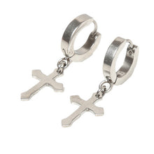 Ear Accessories 4Colors s Titanium Steel Ear Clip Women Men Cross Shaped Ear Stud Earrings J4U66