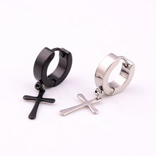 Ear Accessories 4Colors s Titanium Steel Ear Clip Women Men Cross Shaped Ear Stud Earrings J4U66