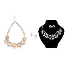 Earrings Necklaces Jewelry Sets Elegant Necklace cherry crystal Earrings Silver Plate Imitation Pearl Beads FO J4U66