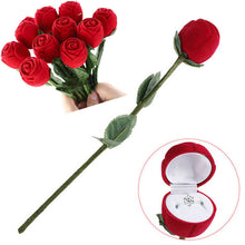 Earrings Storage Display Holder Jewelry Gift Box For Earrings Rings s 3D Red Rose Jewelry Box Wedding Ring Gift Case J4U66