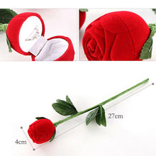 Earrings Storage Display Holder Jewelry Gift Box For Earrings Rings s 3D Red Rose Jewelry Box Wedding Ring Gift Case J4U66