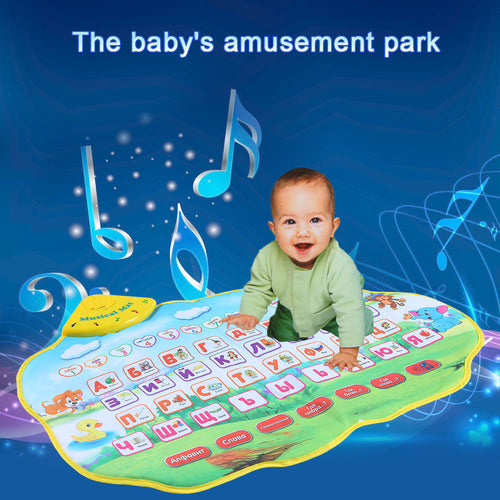 educational play mat russian alphabet music animal sounds learning baby toys play mat carpet gift children kids toys 73 4cm J4U66
