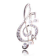 Elegant Music Note High-Grade Lovely Crystal Brooch Jewelry Rhinestone Pin  J4U66