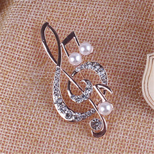 Elegant Music Note High-Grade Lovely Crystal Brooch Jewelry Rhinestone Pin  J4U66
