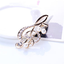 Elegant Music Note High-Grade Lovely Crystal Brooch Jewelry Rhinestone Pin  J4U66