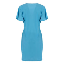 Elegant Lady Ruffles Sleeve Slim Bodycon Cocktail Party Dress LY3 J4U66