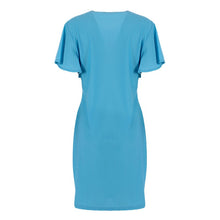 elegant women lady ruffles sleeve slim bodycon cocktail party dress J4U66