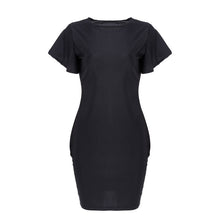 Elegant Lady Ruffles Sleeve Slim Bodycon Cocktail Party Dress LY3 J4U66