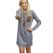 elegant women long sleeve dresses long tops jumper pullover sweatshirt mini dress J4U66
