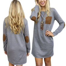 elegant women long sleeve dresses long tops jumper pullover sweatshirt mini dress J4U66