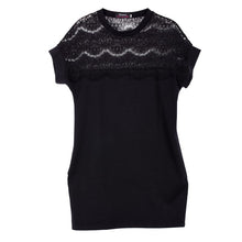 Elegant Women Lace Dresses Hollow Out Loose Sexy Short Casual Dress J4U66