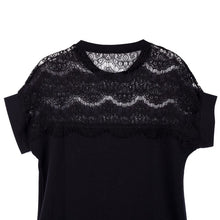 Elegant Women Lace Dresses Hollow Out Loose Sexy Short Casual Dress J4U66