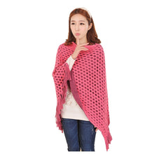 ElegantWomen's Loose Tassel Fringe Knit Poncho Cape Sweater Shawl Top Coat PY5 J4U66