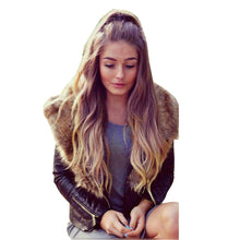 Elegant faux fur coat Women VSleeve Thick Warm Faux Fur Collar Coat Outerwear Long Hair Leather Jacket Ladies Parka Overcoat J4U66