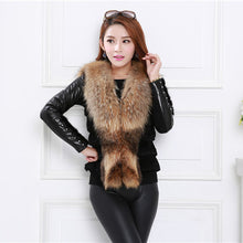 Elegant faux fur coat Women VSleeveless Thick Warm Faux Fur Collar Coat Outerwear Long Hair Jacket Waistcoat Ladies Jacket J4U66