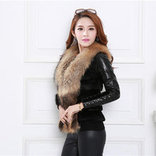 Elegant faux fur coat Women VSleeveless Thick Warm Faux Fur Collar Coat Outerwear Long Hair Jacket Waistcoat Ladies Jacket J4U66