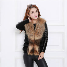 Elegant faux fur coat Women VSleeveless Thick Warm Faux Fur Collar Coat Outerwear Long Hair Jacket Waistcoat Ladies Jacket J4U66