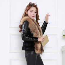 Elegant faux fur coat Women VSleeveless Thick Warm Faux Fur Collar Coat Outerwear Long Hair Jacket Waistcoat Ladies Jacket J4U66