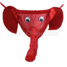 Elephant Thong Men G-String Thong Novelty Sexy Leopard/Black/Red Penis Pouch Underwear J4U66