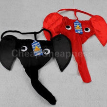 Elephant Thong Men G-String Thong Novelty Sexy Leopard/Black/Red Penis Pouch Underwear J4U66
