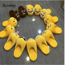 Emoji Slippers Cartoon Sweet Warm Plush Slipper Expression Women Men Slippers //House Shoes 10 Styles  J4U66